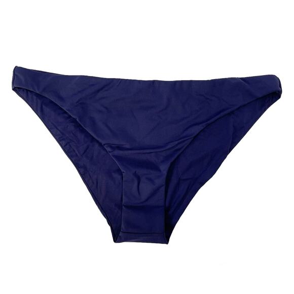 Andie Bikini Bottom Womens Large Navy Blue Cheeky Cut Classic Swimwear New NWT - Picture 1 of 3